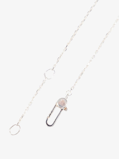 Gucci Logo Heart Necklace Silver Silver Sterling