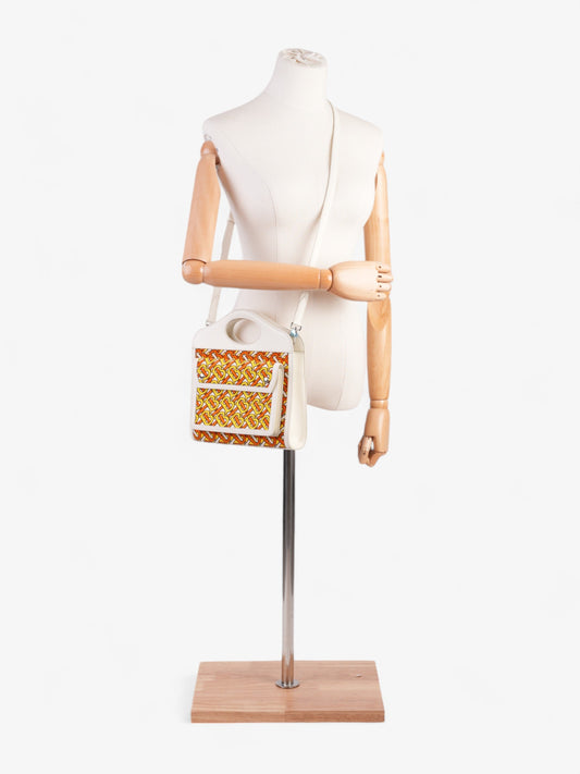 Burberry TB Pocket Bag White / Orange / Yellow Suede