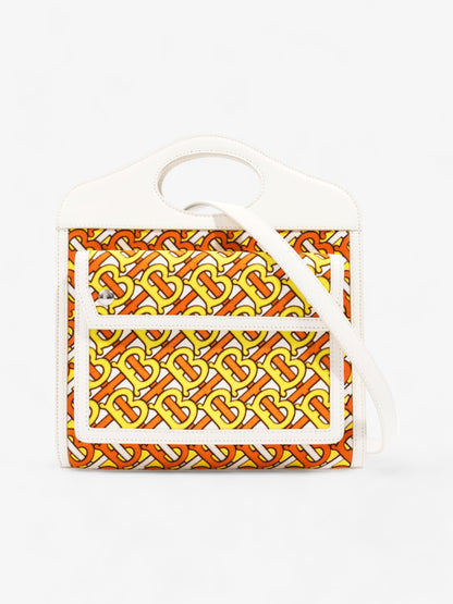 Burberry TB Pocket Bag White / Orange / Yellow Suede
