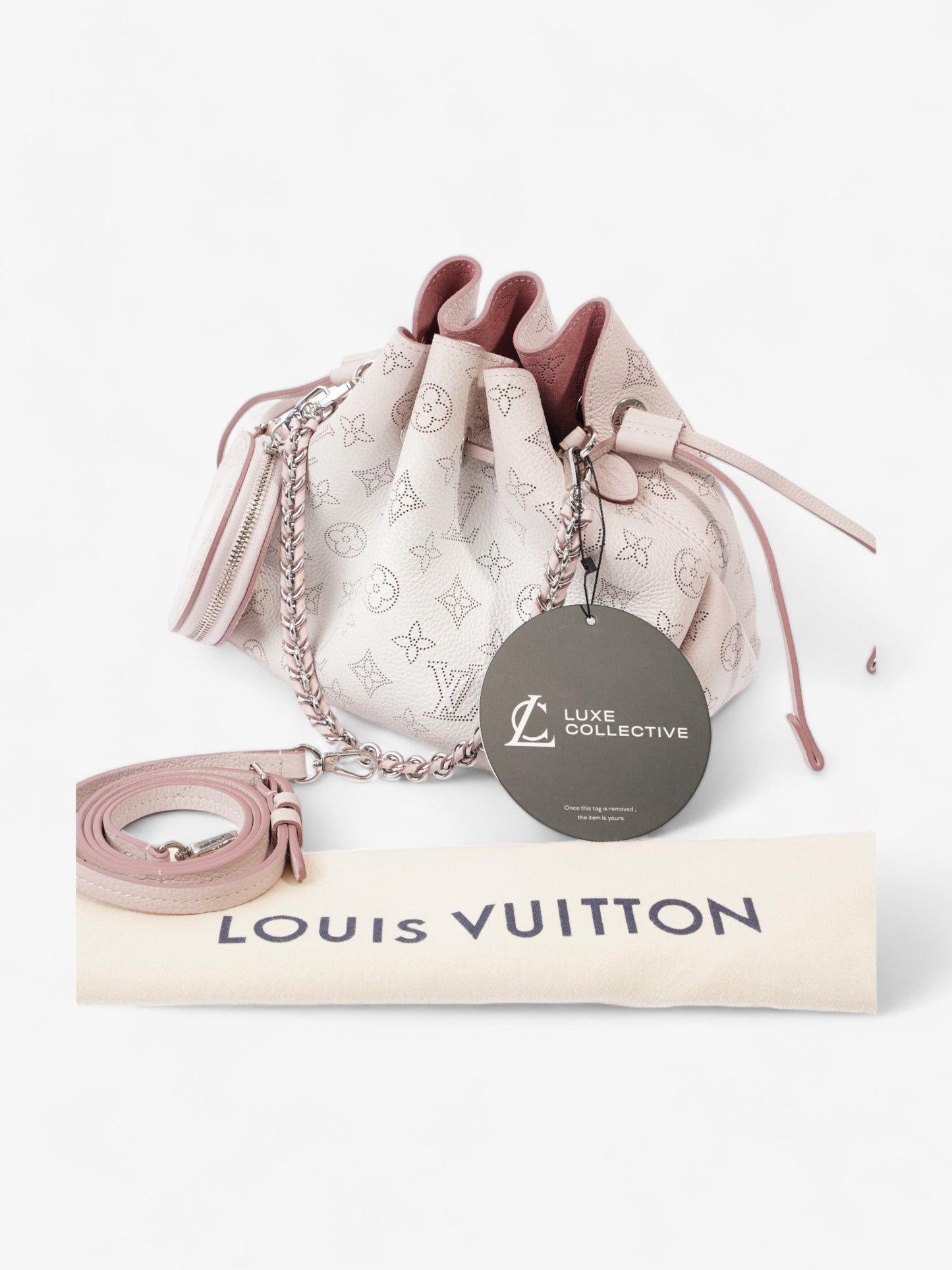 Louis Vuitton Bella Light Pink / White Ombre Calfskin Leather