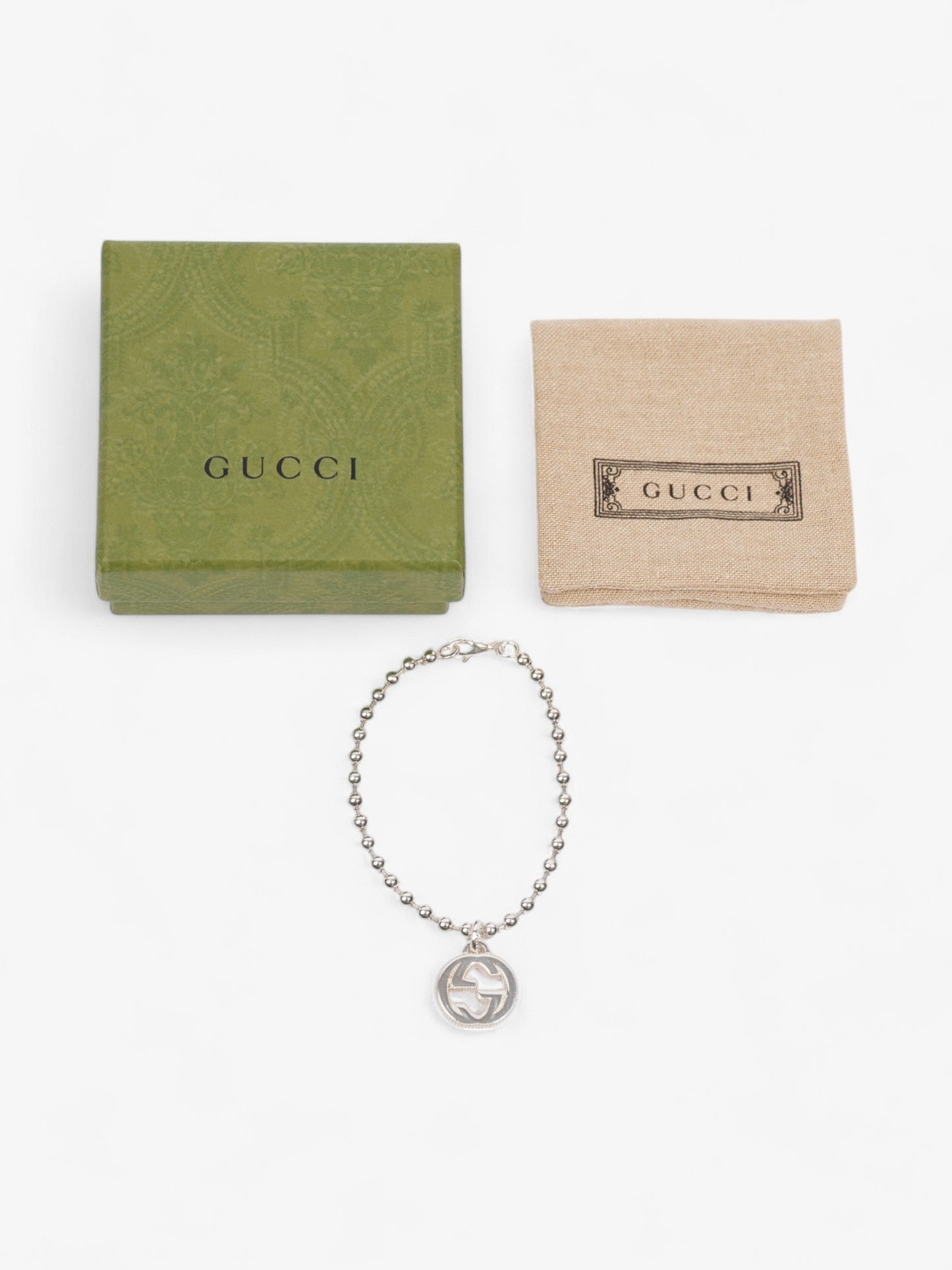 Gucci Interlocking G Bracelet Silver Silver Sterling 18