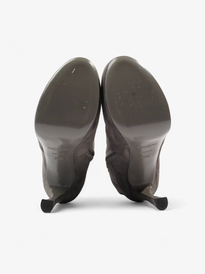 Saint Laurent Gisele Boots 105 Grey Suede EU 38.5 UK 5.5
