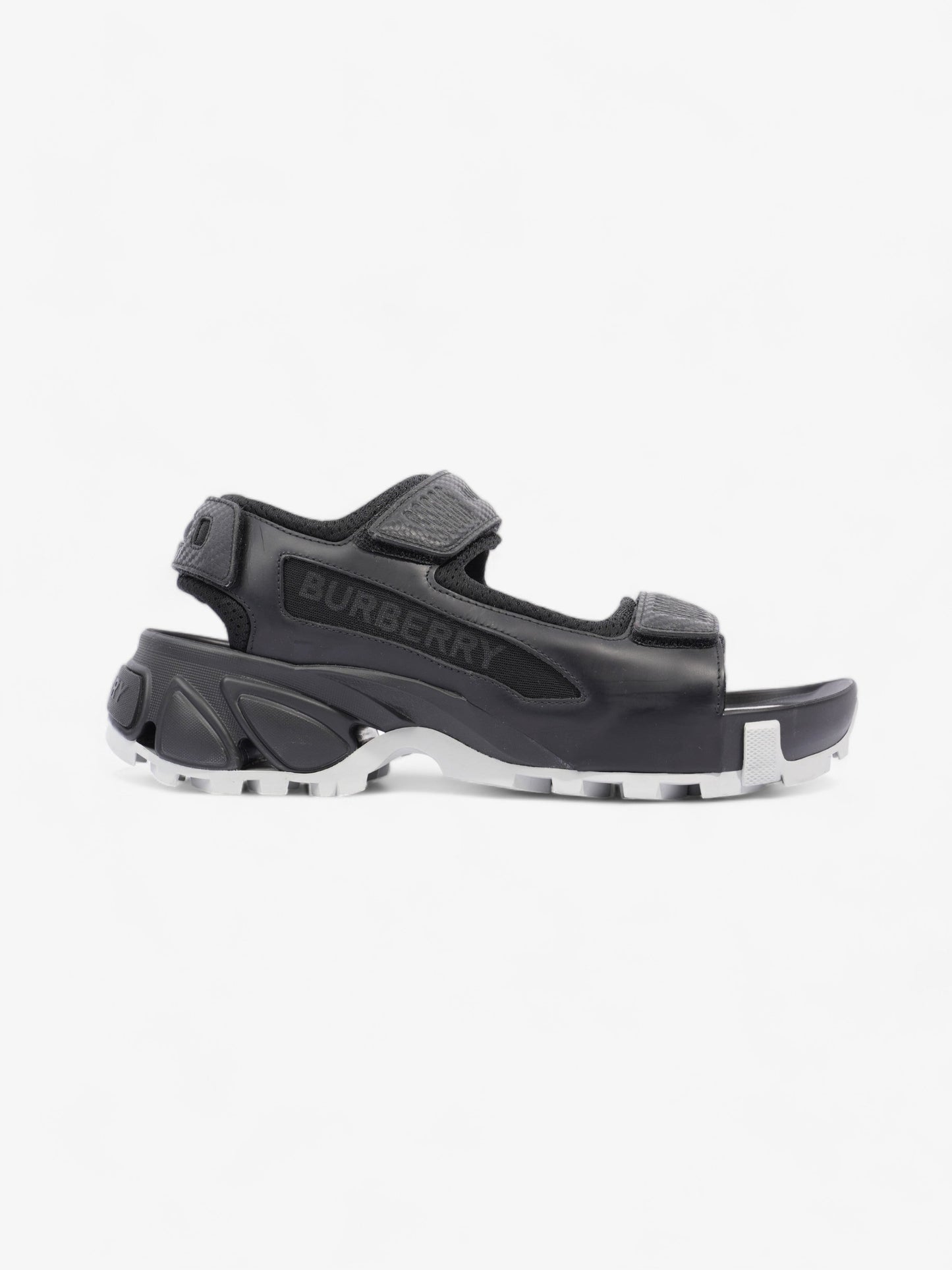 Burberry Arthur Sandal Black Leather EU 41 UK 7