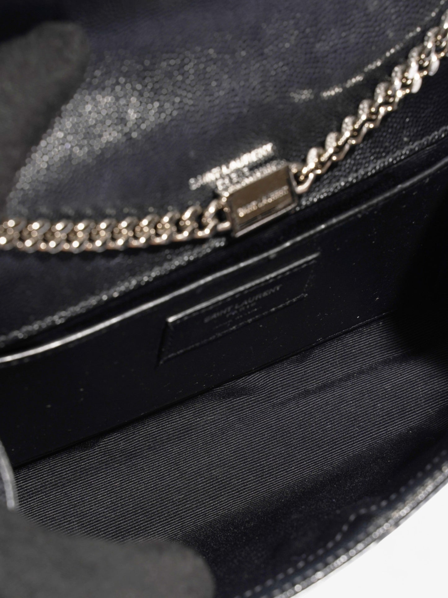 Saint Laurent Kate Black Grained Leather Small