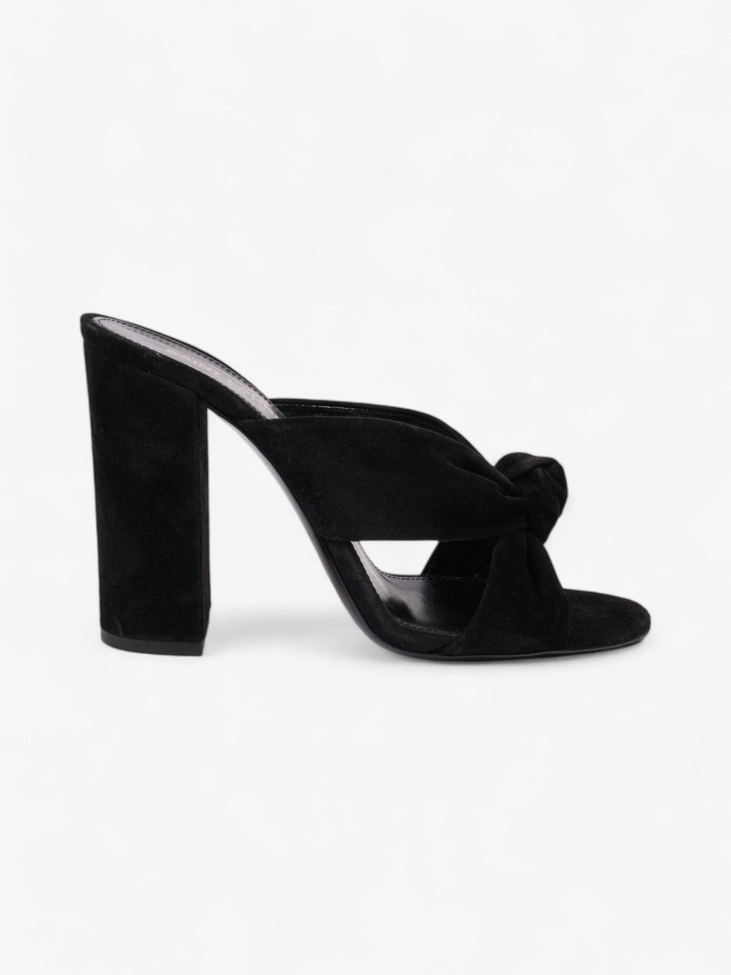 Saint Laurent Loulou Knot Sandals Black Suede EU 37.5 UK 4.5