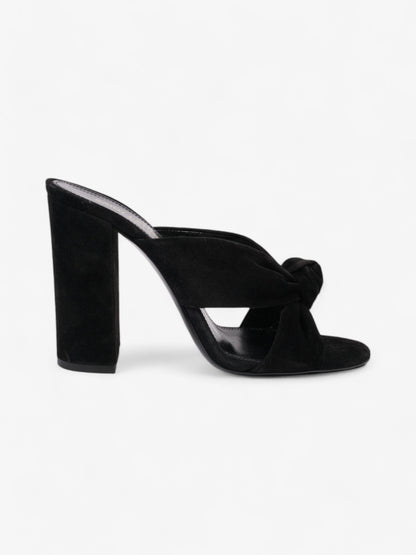 Saint Laurent Loulou Knot Sandals Black Suede EU 37.5 UK 4.5