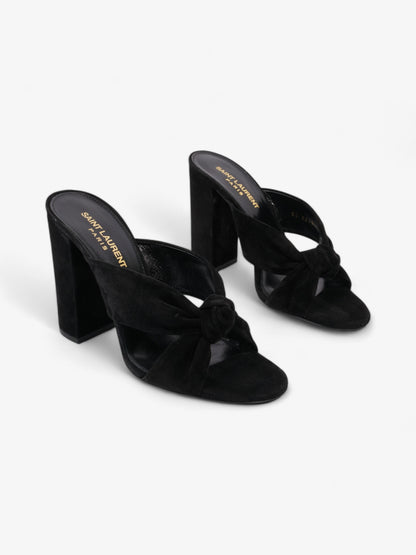 Saint Laurent Loulou Knot Sandals Black Suede EU 37.5 UK 4.5