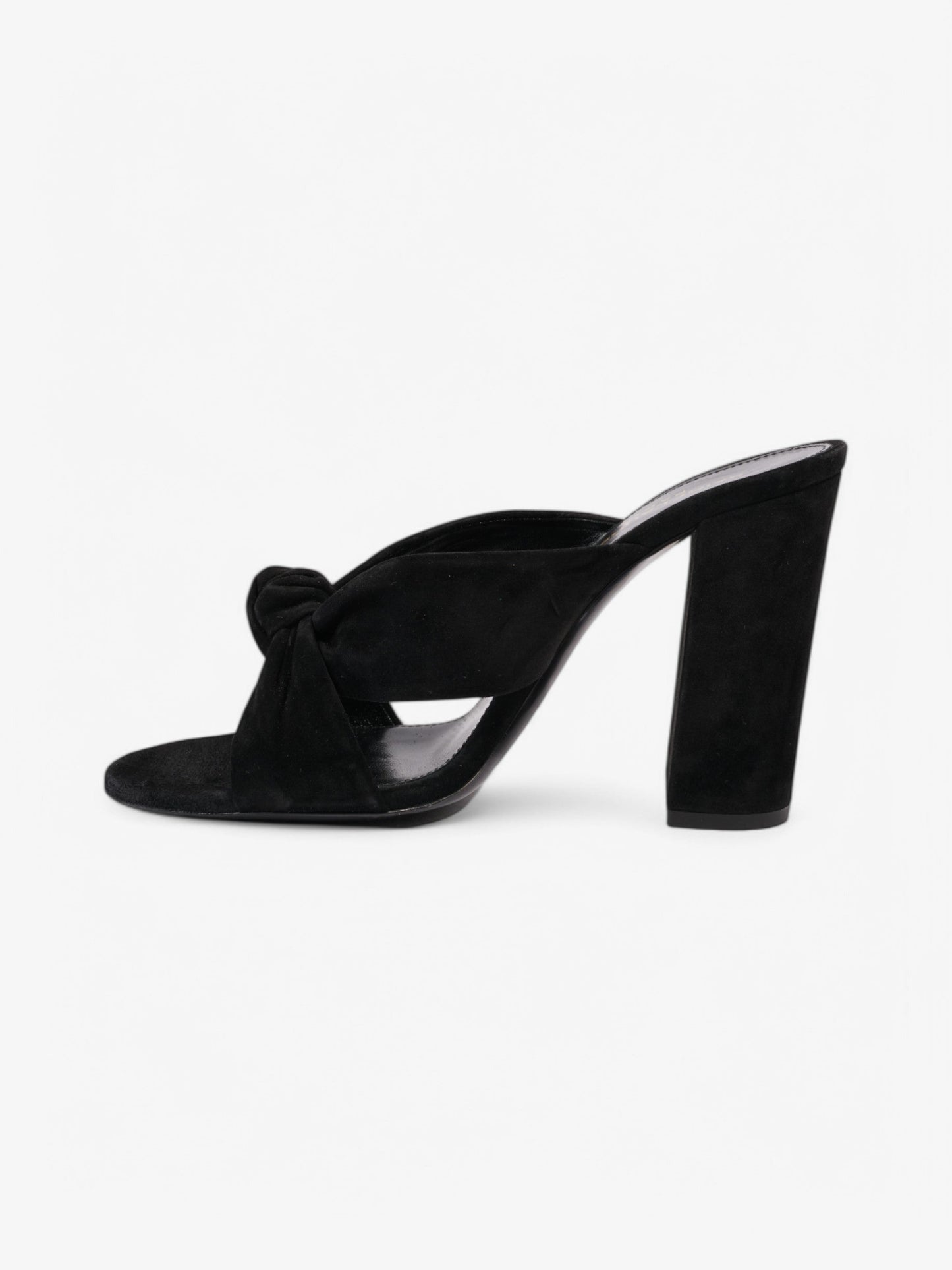 Saint Laurent Loulou Knot Sandals Black Suede EU 37.5 UK 4.5