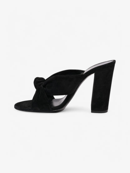 Saint Laurent Loulou Knot Sandals Black Suede EU 37.5 UK 4.5