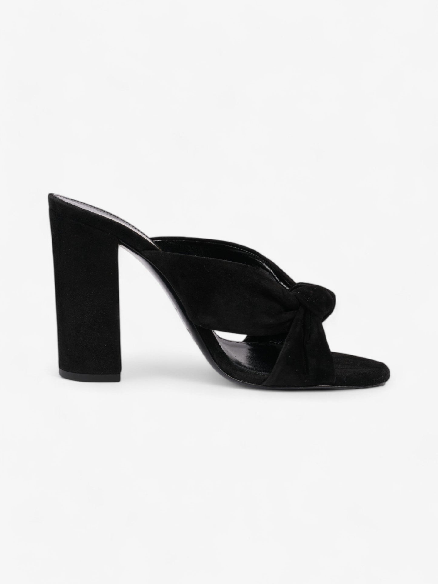 Saint Laurent Loulou Knot Sandals Black Suede EU 37.5 UK 4.5