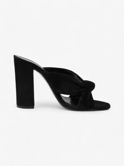 Saint Laurent Loulou Knot Sandals Black Suede EU 37.5 UK 4.5