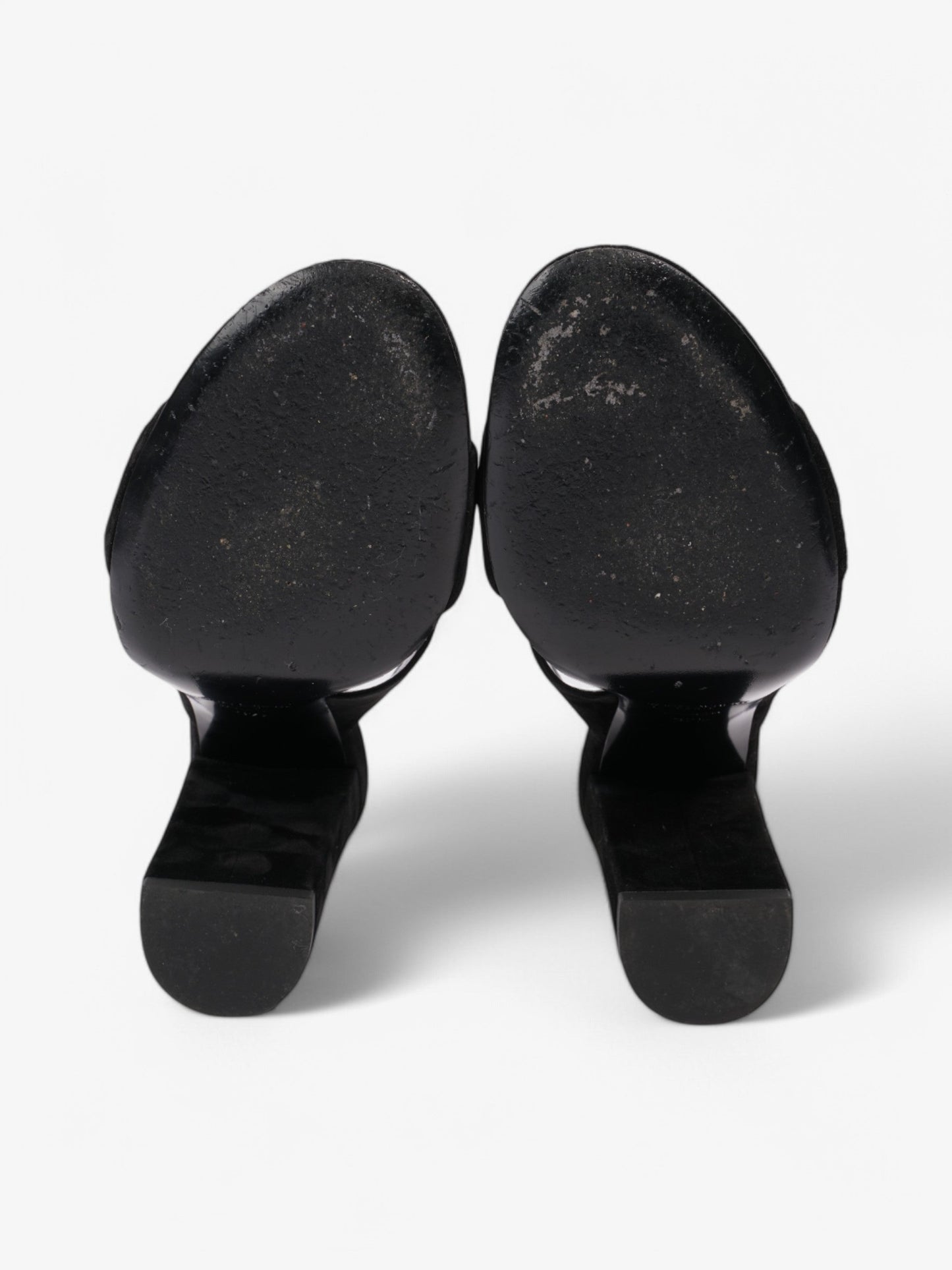 Saint Laurent Loulou Knot Sandals Black Suede EU 37.5 UK 4.5
