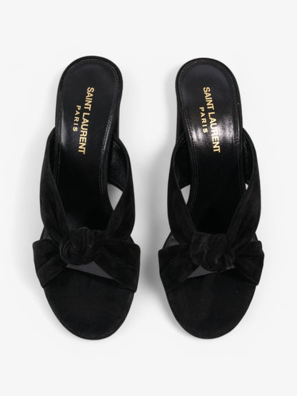 Saint Laurent Loulou Knot Sandals Black Suede EU 37.5 UK 4.5