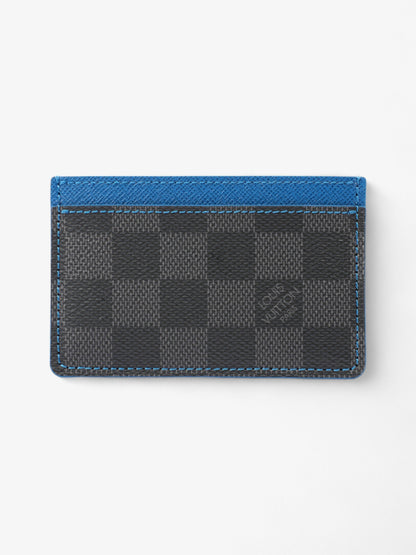 Louis Vuitton Card Holder Damier Graphite / Blue Coated Canvas