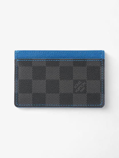 Louis Vuitton Card Holder Damier Graphite / Blue Coated Canvas
