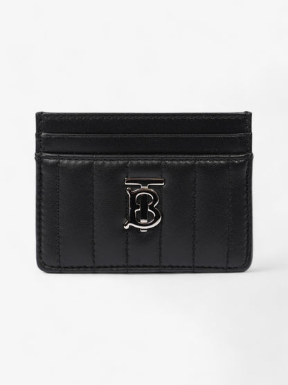 Burberry Lola Card Holder Black / Silver Lambskin Leather