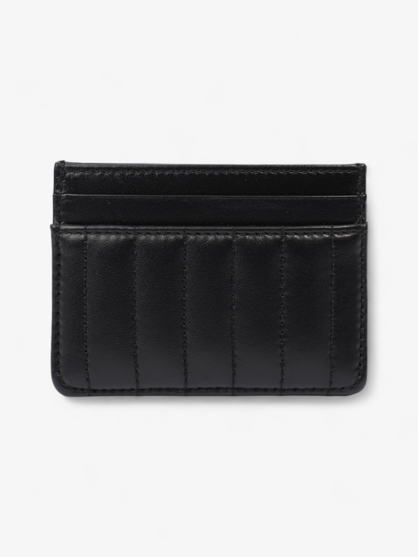 Burberry Lola Card Holder Black / Silver Lambskin Leather