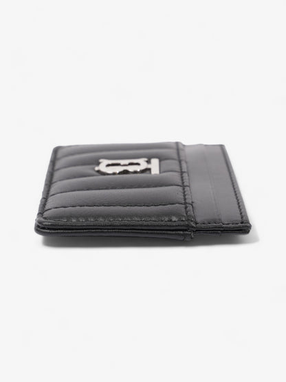 Burberry Lola Card Holder Black / Silver Lambskin Leather