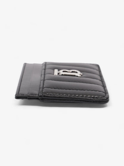 Burberry Lola Card Holder Black / Silver Lambskin Leather