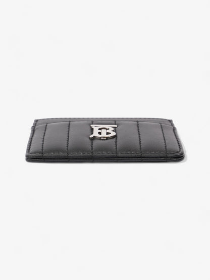 Burberry Lola Card Holder Black / Silver Lambskin Leather