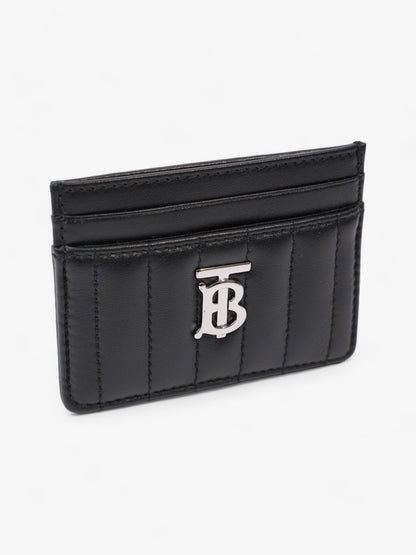 Burberry Lola Card Holder Black / Silver Lambskin Leather