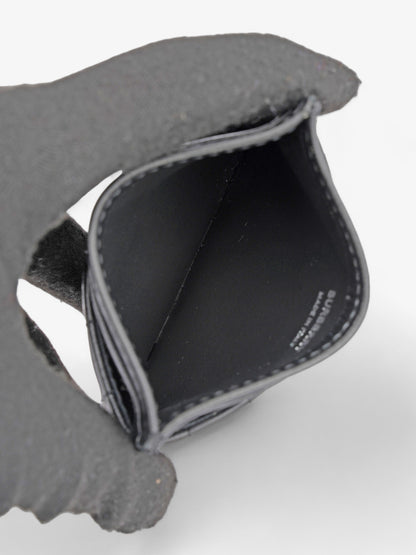 Burberry Lola Card Holder Black / Silver Lambskin Leather