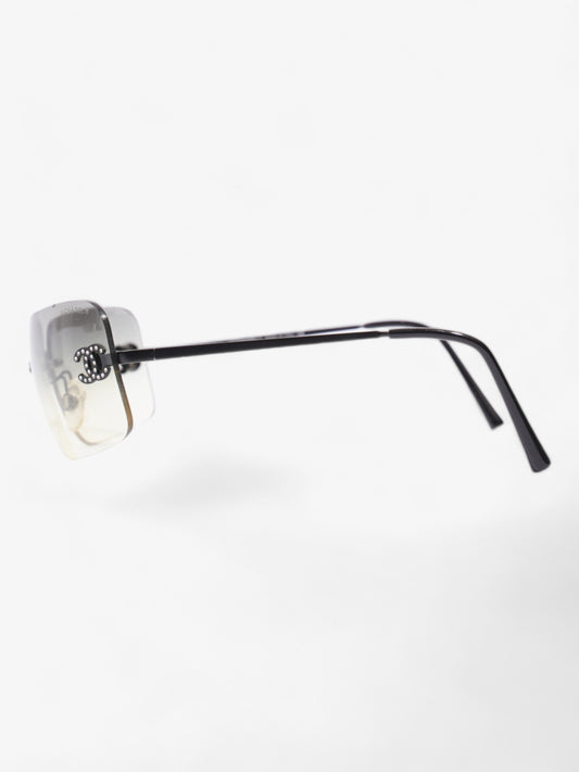 Chanel Rectangle-Frame CC Sunglasses Grey Acetate 120mm