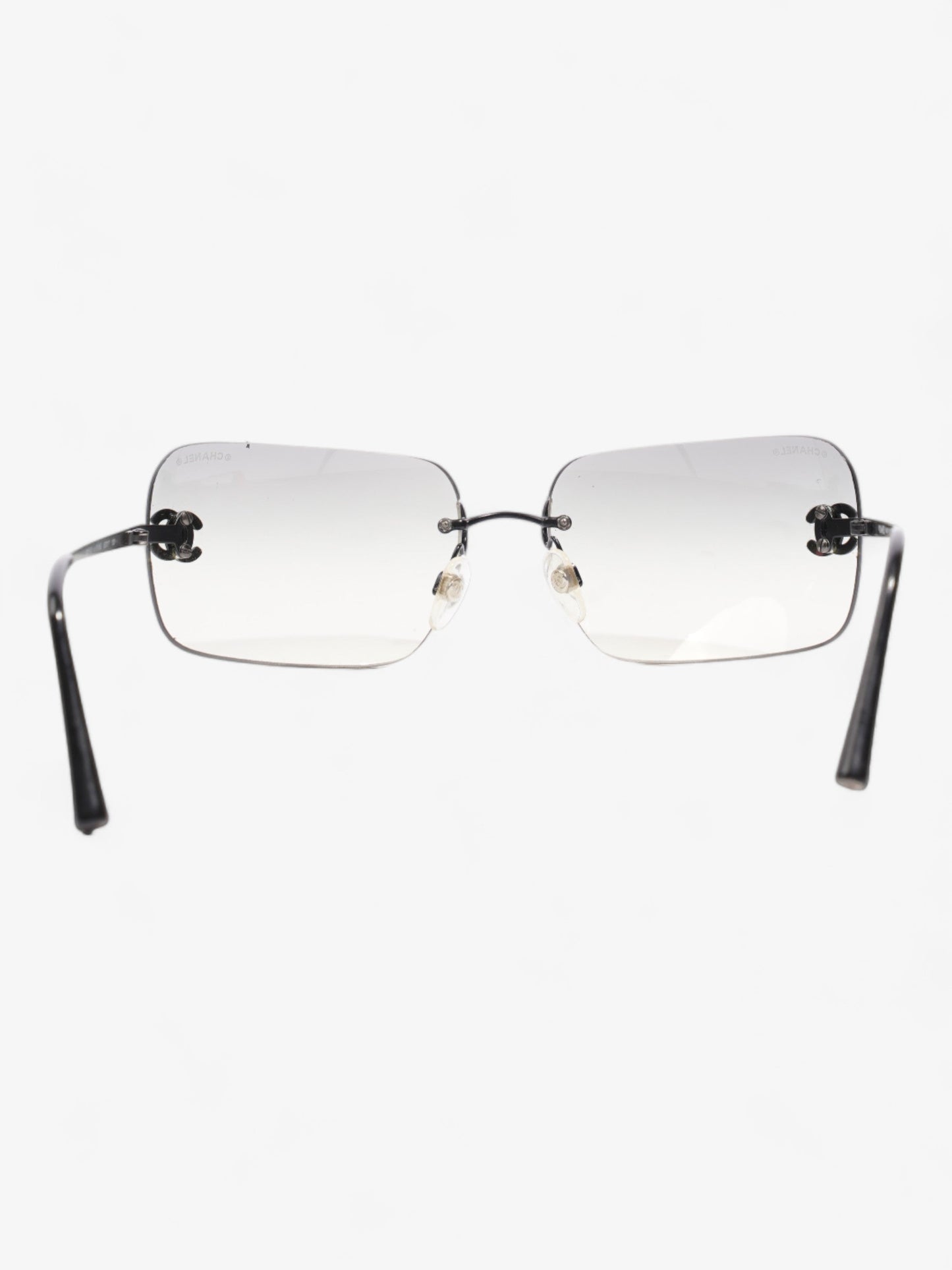 Chanel Rectangle-Frame CC Sunglasses Grey Acetate 120mm