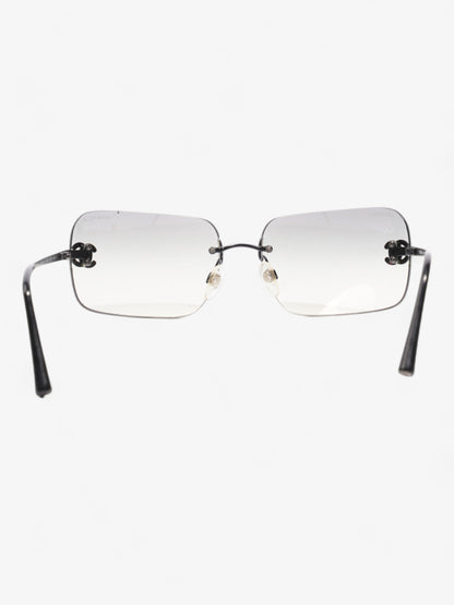 Chanel Rectangle-Frame CC Sunglasses Grey Acetate 120mm