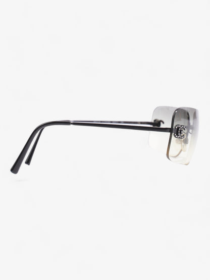 Chanel Rectangle-Frame CC Sunglasses Grey Acetate 120mm