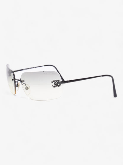 Chanel Rectangle-Frame CC Sunglasses Grey Acetate 120mm