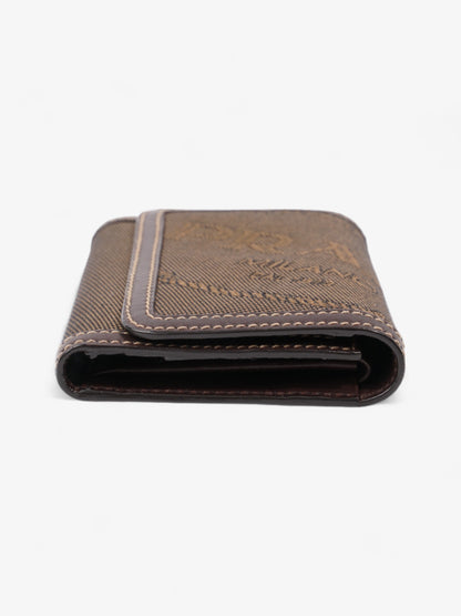 Prada Logo Wallet Beige / Brown Canvas