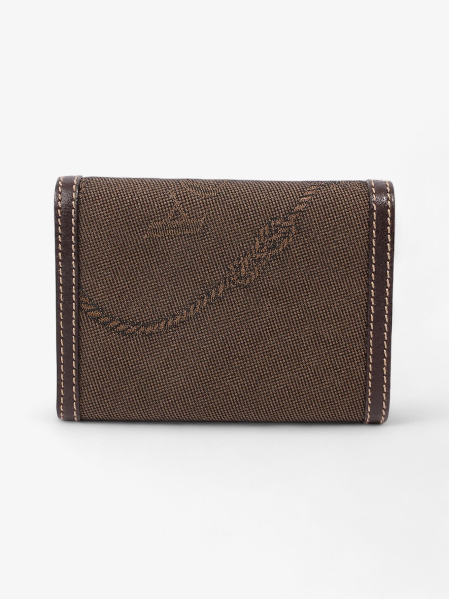 Prada Logo Wallet Beige / Brown Canvas