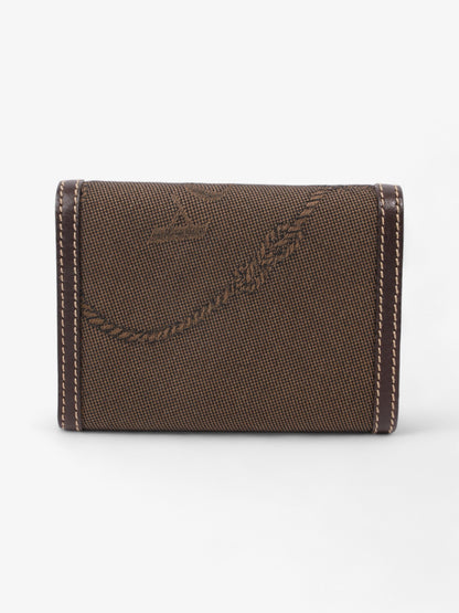 Prada Logo Wallet Beige / Brown Canvas