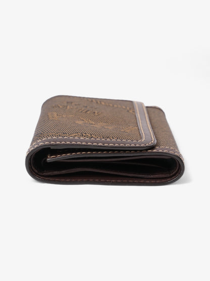 Prada Logo Wallet Beige / Brown Canvas