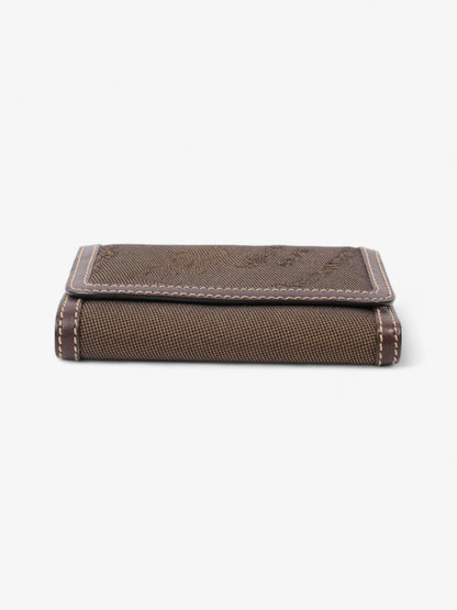 Prada Logo Wallet Beige / Brown Canvas