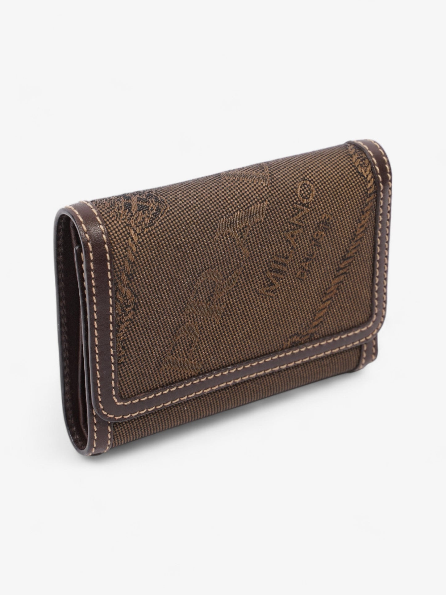 Prada Logo Wallet Beige / Brown Canvas