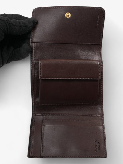 Prada Logo Wallet Beige / Brown Canvas