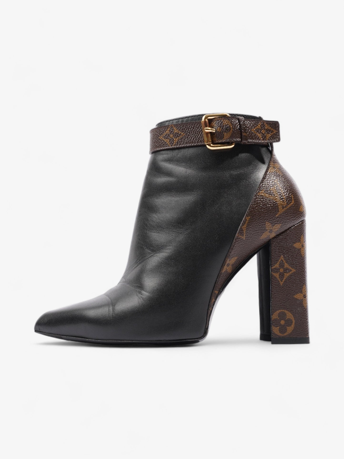 Louis Vuitton Matchmake Low Boots 80mm Black / Monogram Calfskin Leather EU 37 UK 4