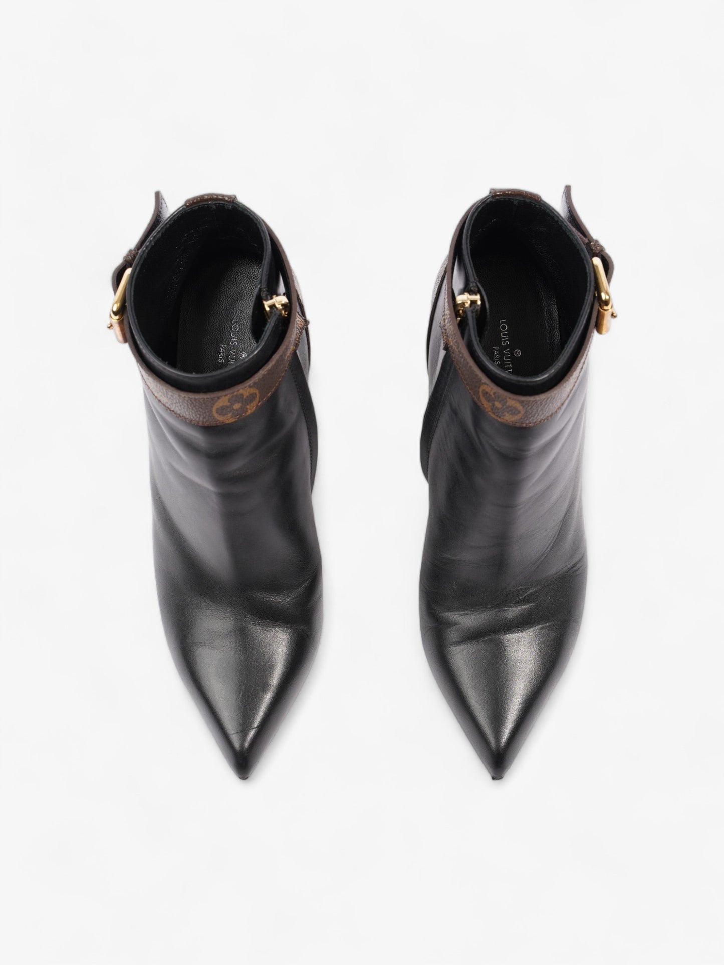Louis Vuitton Matchmake Low Boots 80mm Black / Monogram Calfskin Leather EU 37 UK 4