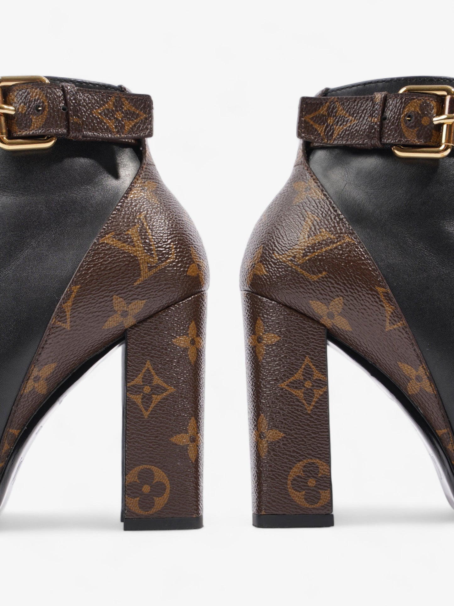 Louis Vuitton Matchmake Low Boots 80mm Black / Monogram Calfskin Leather EU 37 UK 4