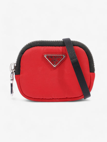 Prada Pouch With Strap Red Nylon