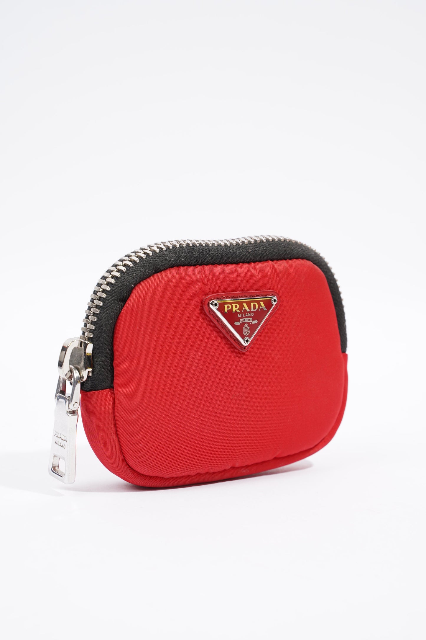 Prada Pouch With Strap Red Nylon