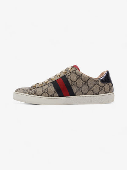Gucci Ace Supreme GG Sneakers Beige Monogram / Red / Navy Canvas EU 39.5 UK 6.5