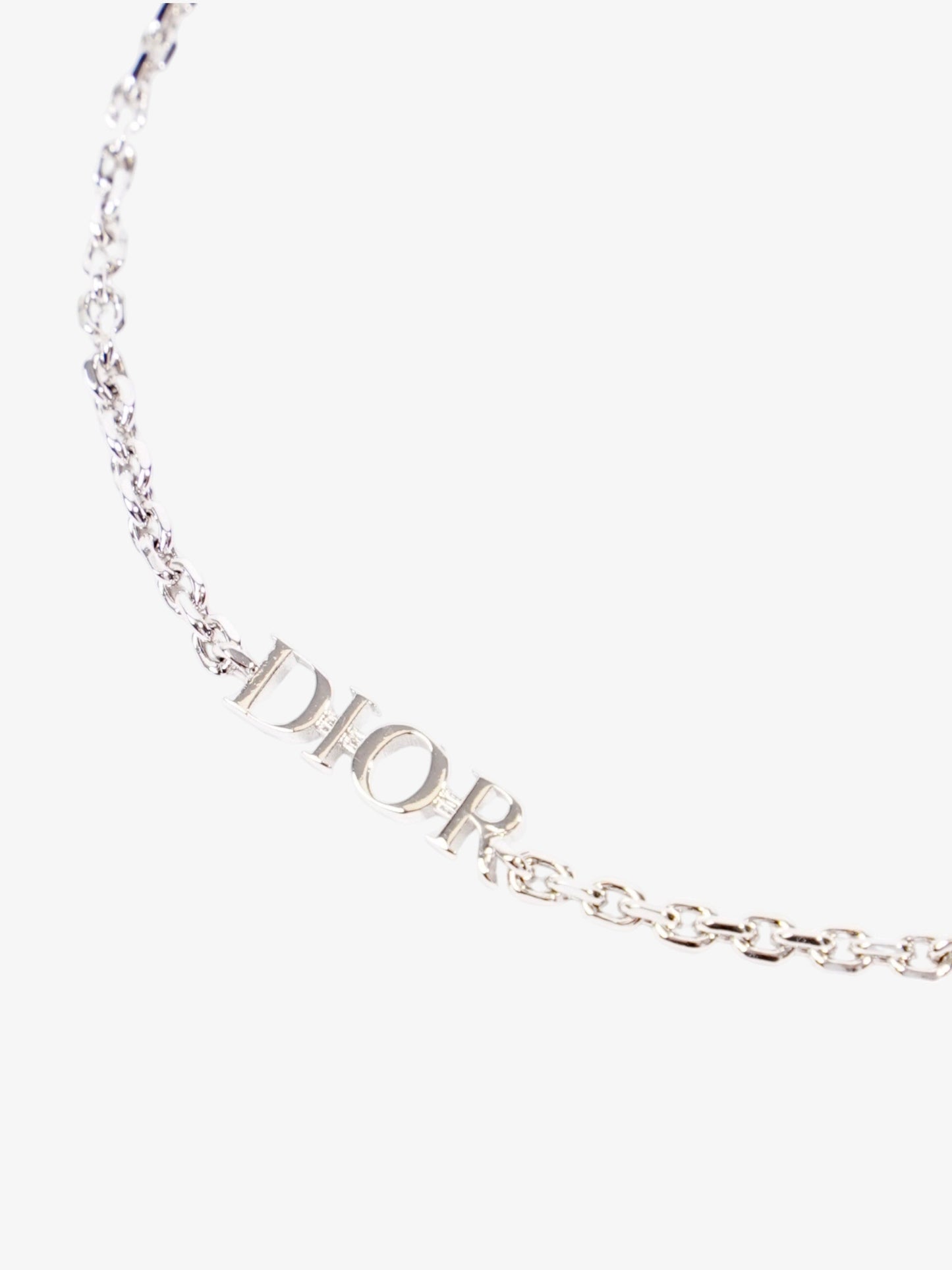 Christian Dior Crystal Star Elephant Bracelet Silver Base Metal 21cm