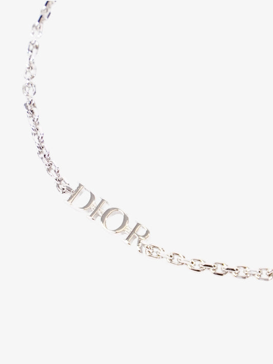 Christian Dior Crystal Star Elephant Bracelet Silver Base Metal 21cm