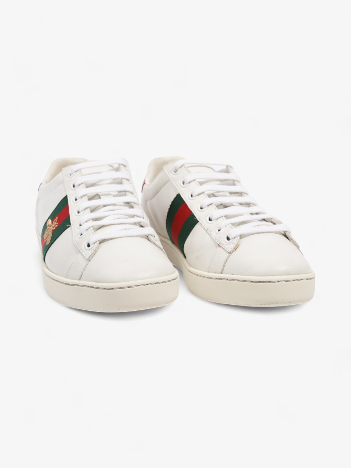 Gucci Ace Embroidered Bee Sneakers White / Green / Red Leather EU 37 UK 4