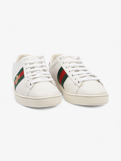 Gucci Ace Embroidered Bee Sneakers White / Green / Red Leather EU 37 UK 4