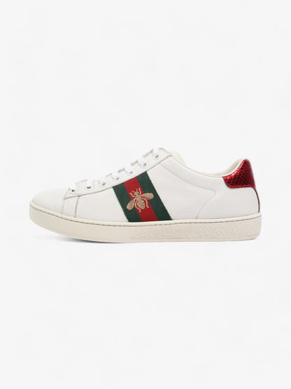 Gucci Ace Embroidered Bee Sneakers White / Green / Red Leather EU 37 UK 4