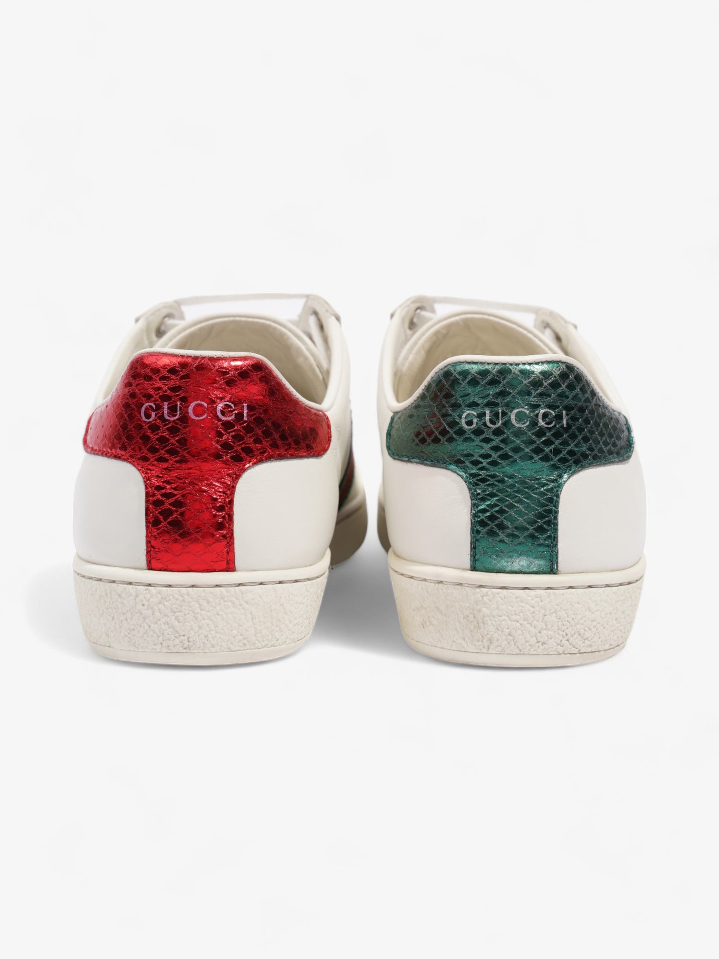Gucci Ace Embroidered Bee Sneakers White / Green / Red Leather EU 37 UK 4